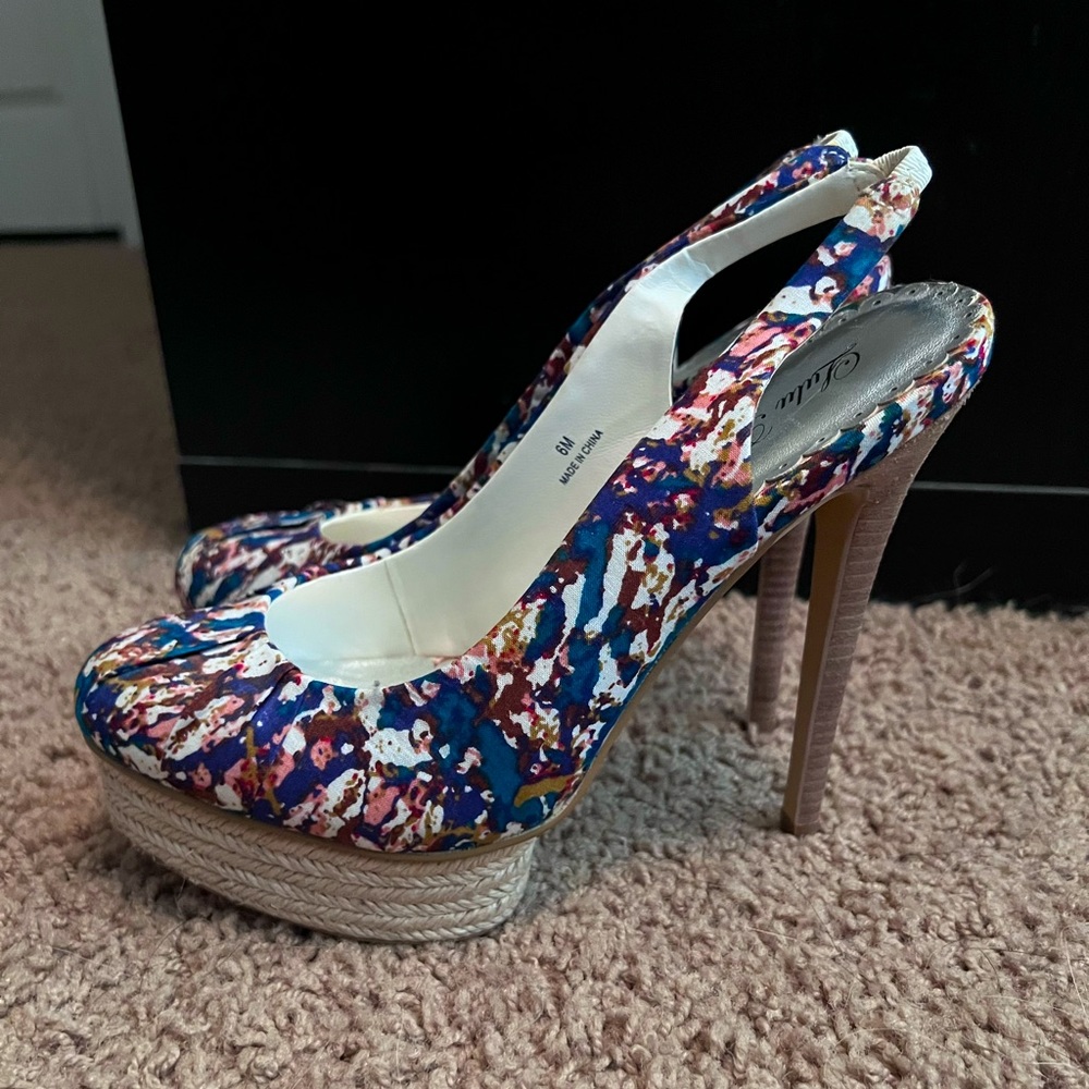 Sling back heels